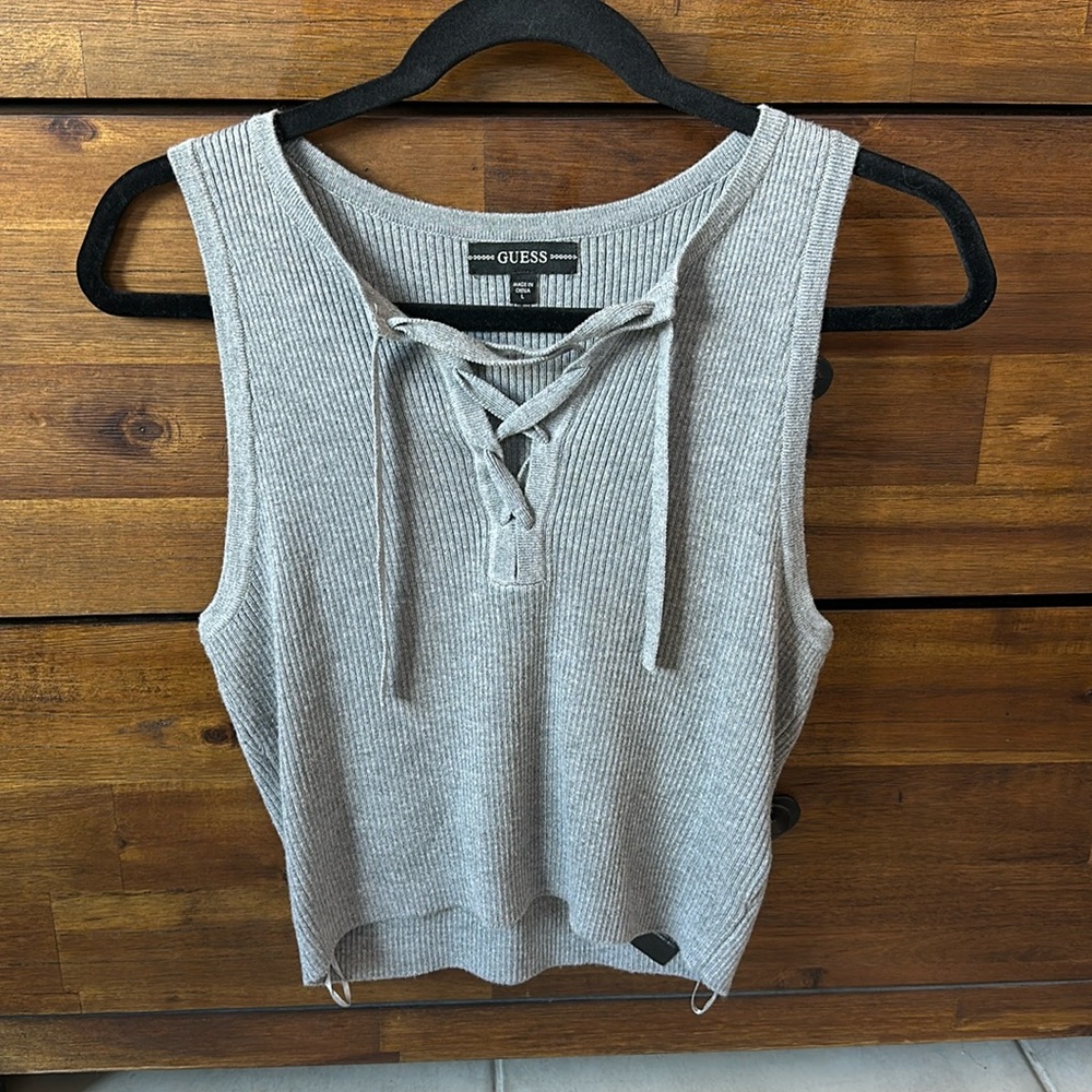 Gently worn Guess ribbed tank top size large